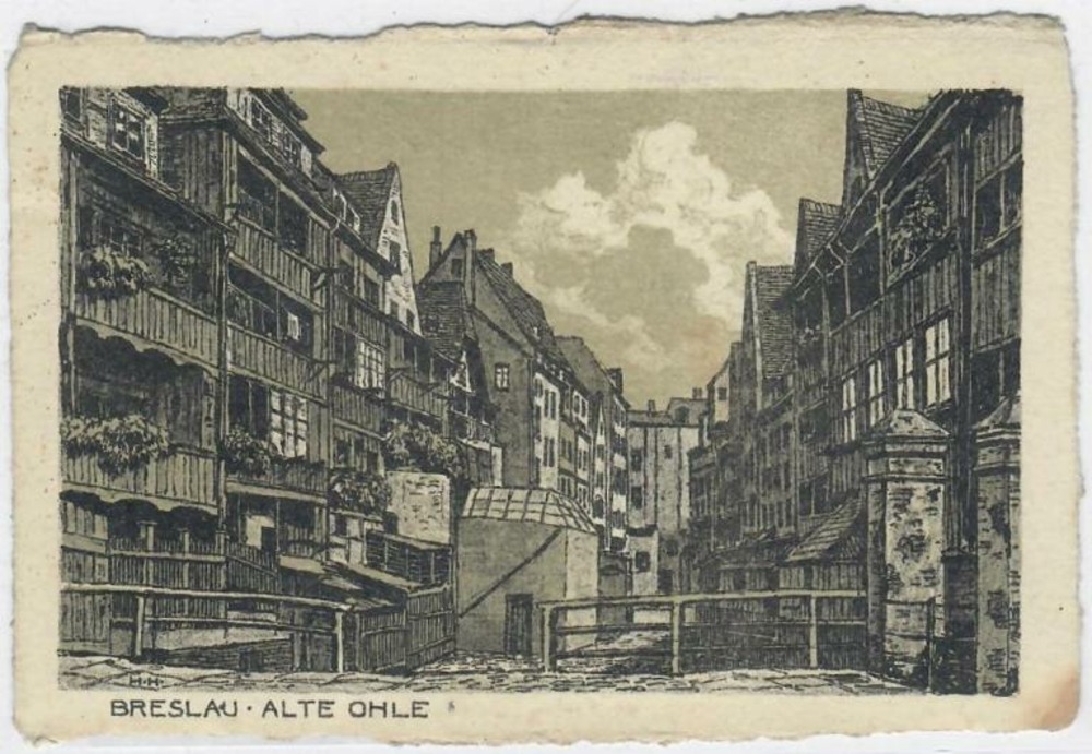 Ansichtskarte Breslau, Alte Ohle, gelaufen 1913