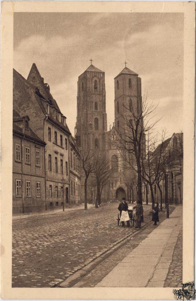 Ansichtskarte Breslau, Domstraße, gelaufen 1913