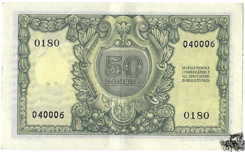 50 Lire 1951 - Italien - vorzüglich