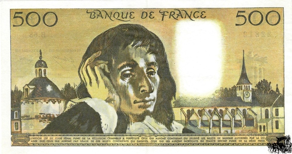 500 Francs 1977 - vorzüglich
