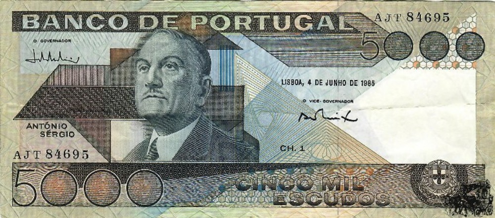 5000 Escudos 1985 - Portugal