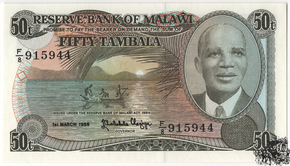 50 Tambala - Malawi - bankfrisch