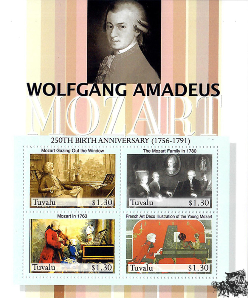 Tuvalu ** 2006 - 250. Geburtstag W. A. Mozart Kleinbogen