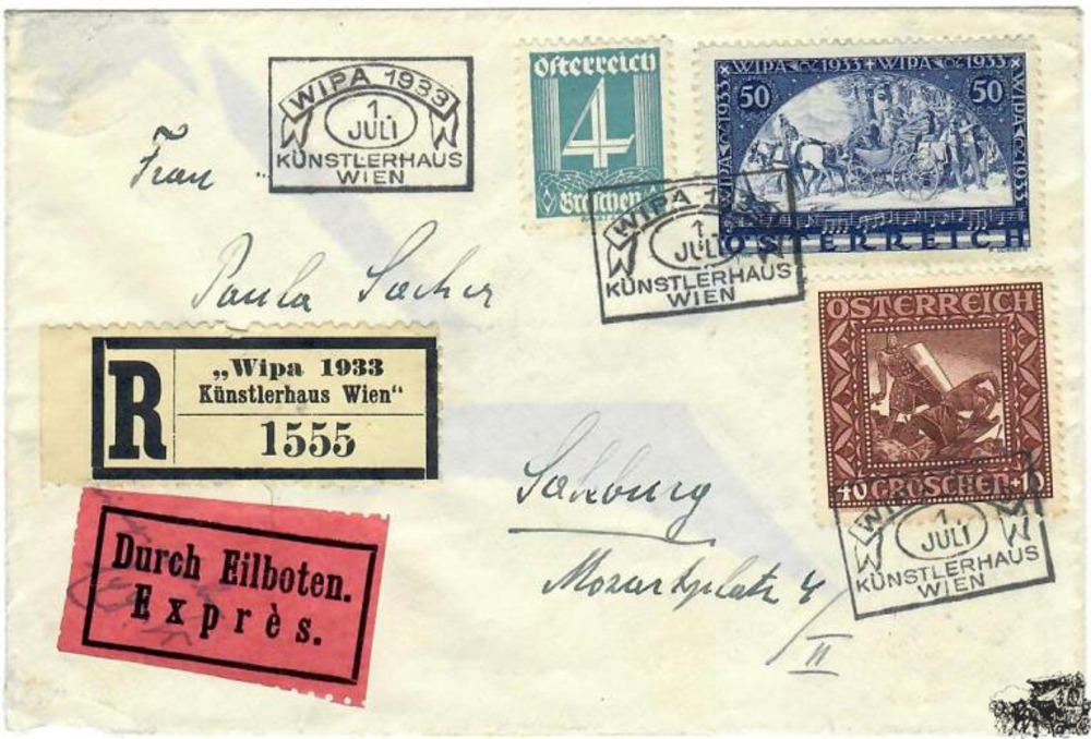 Österreich, R-Brief - WIPA 1933