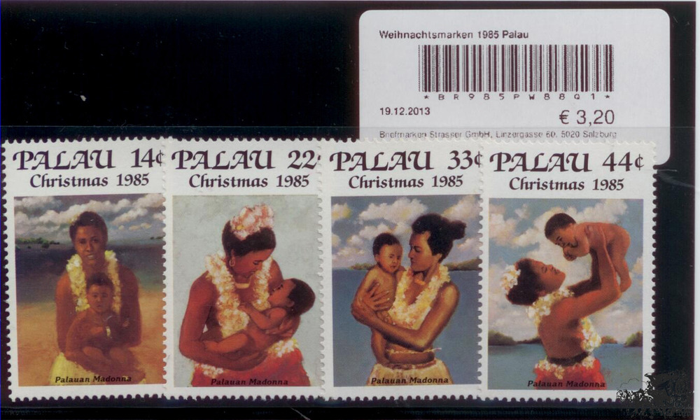 Weihnachtsmarken 1985 Palau