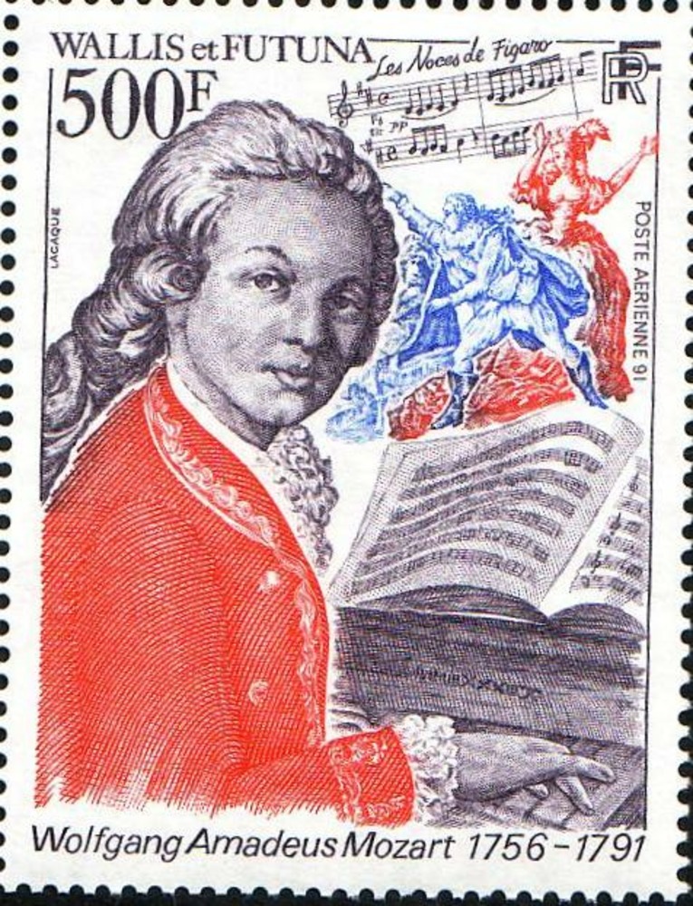 Wallis u. Futuna 1991 **, F 500,00 - 200. Todestag W. A. Mozart