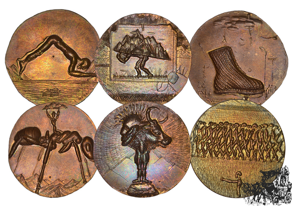 Bronze-Medaillen - Pinzgauer Zyklus 1977 - Helmut Zobl - im Originaletui