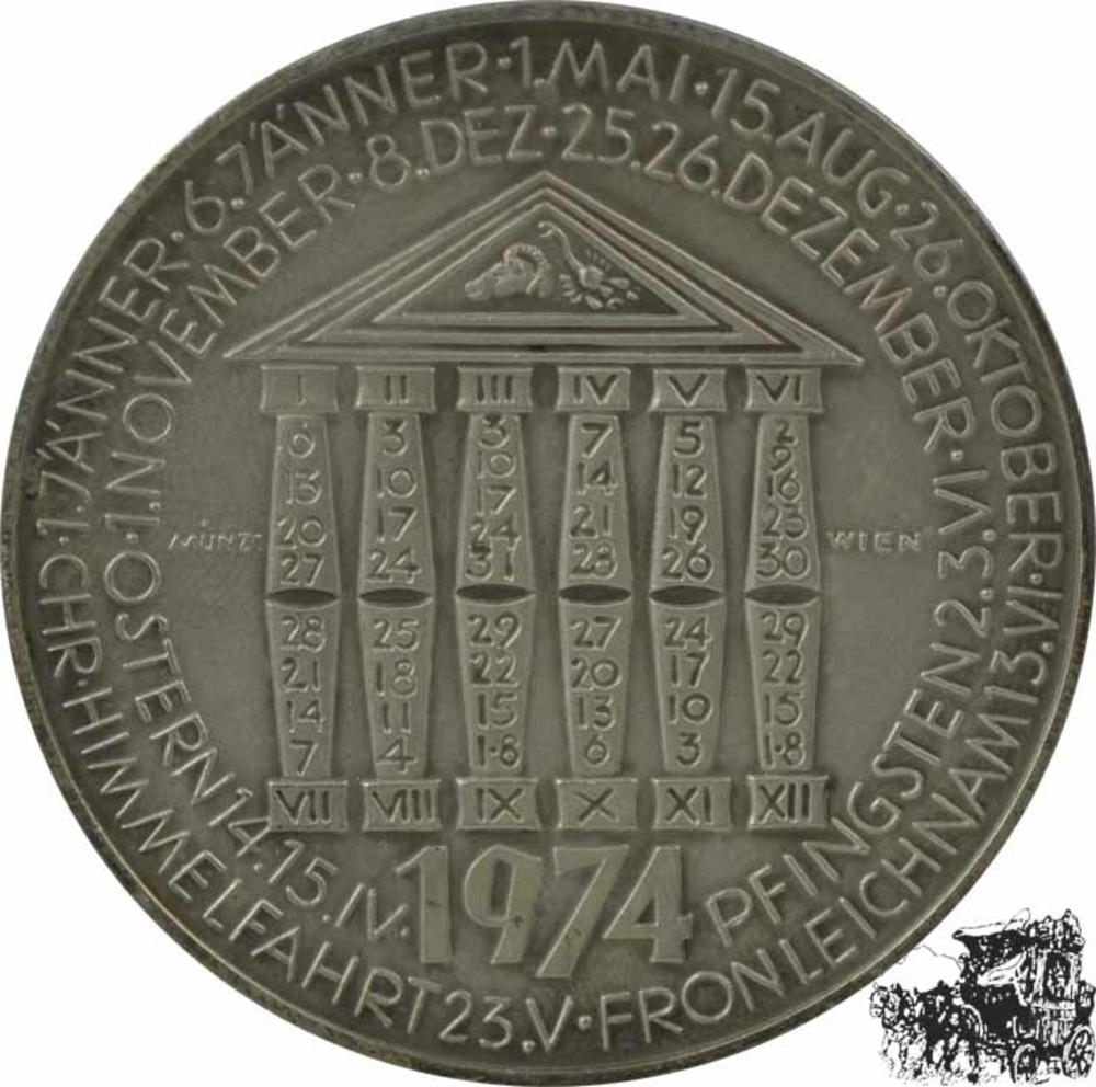Kalendermedaille 1974 - Mars