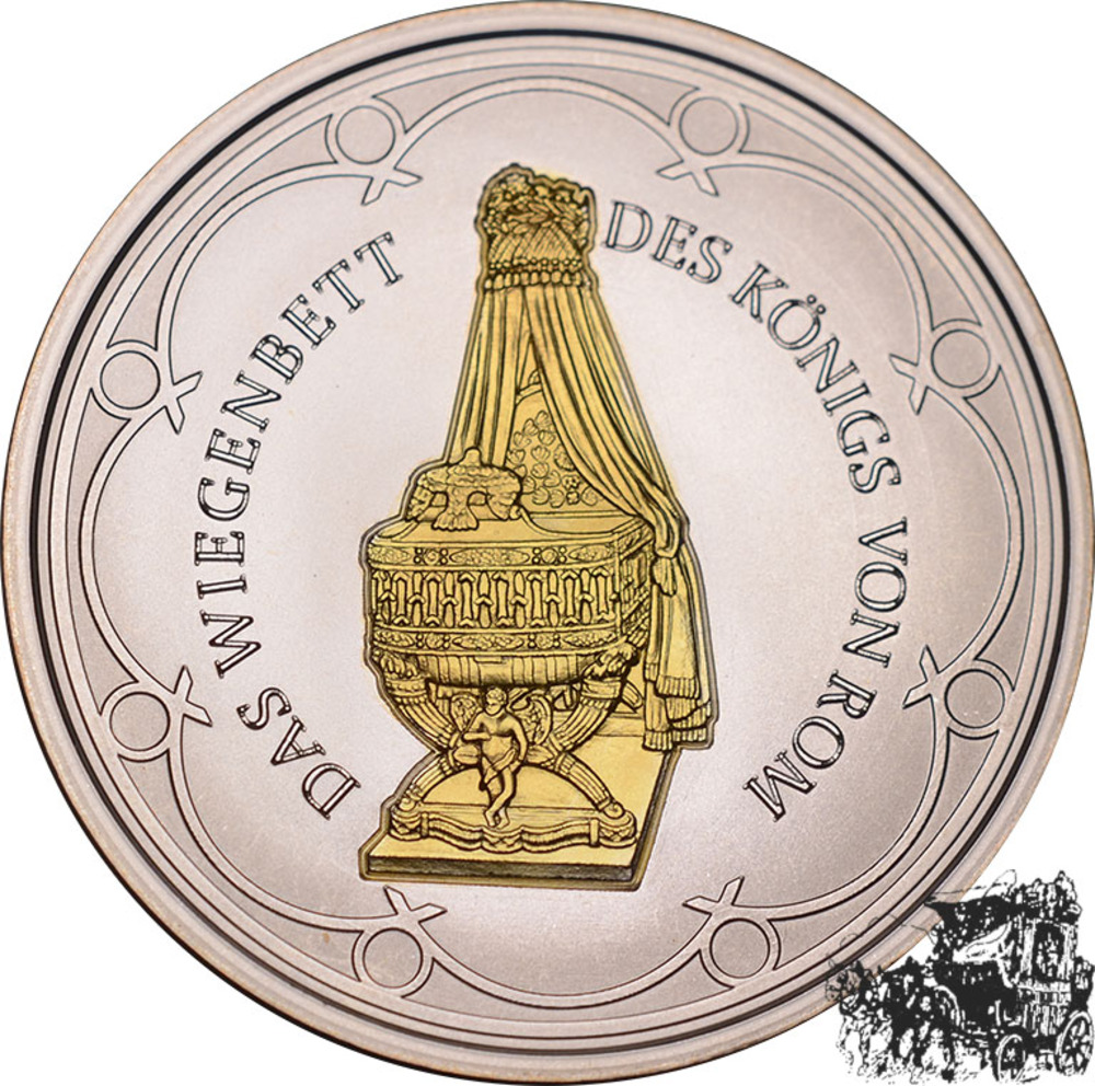 AG-Medaille - das Wiegenbett des Königs von Rom, HOFBURG, Wiener Schatzkammer