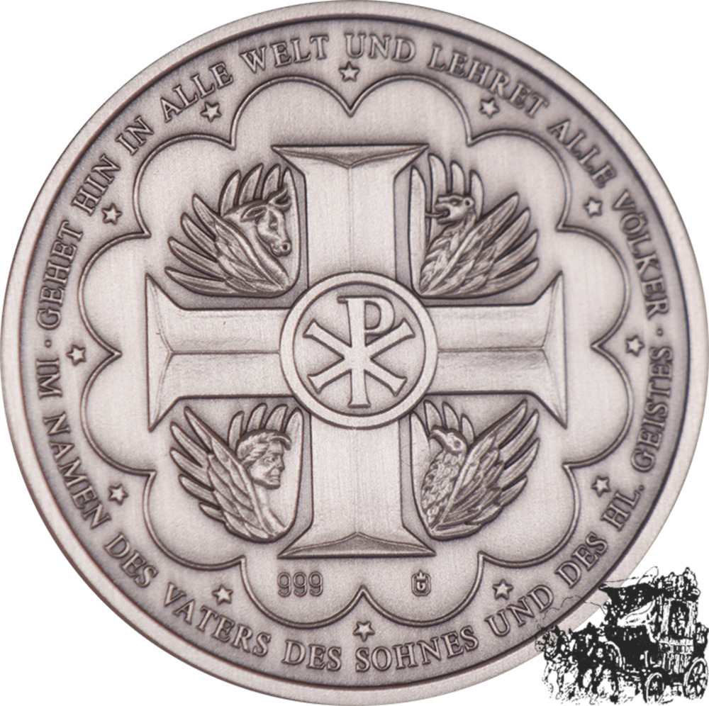 AR-Medaille - Der Brudermord, Serie: “Die Geschichte des Christentums“, handpatiniert,