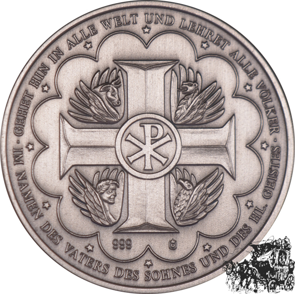 AR-Medaille - Hl. Jakob der Ältere, Serie: “Die Geschichte des Christentums“, handpatiniert,