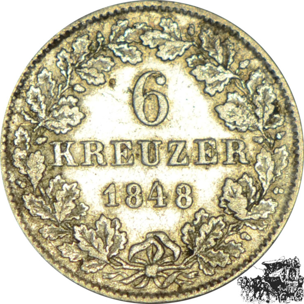 6 Kreuzer 1848 - Baden