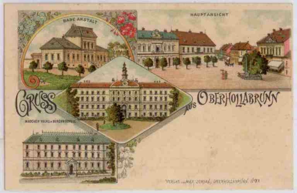 Oberhollabrunn (Hollabrunn), Farblitho ca.1900