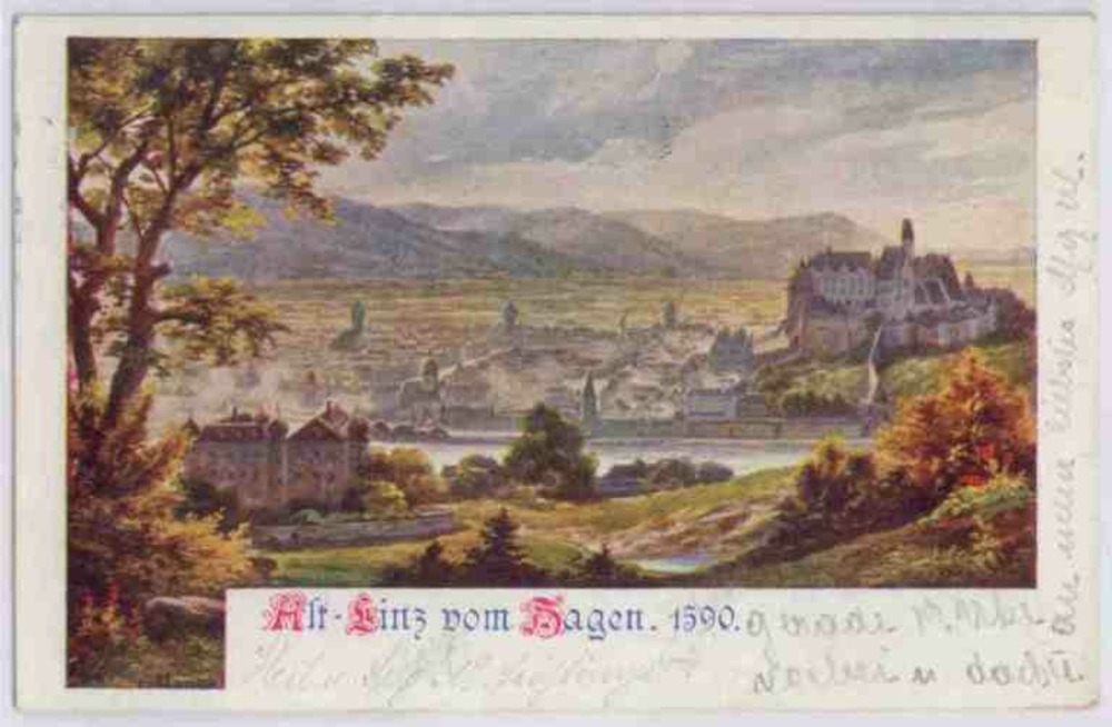 Alt-Linz vom Hagen 1590 (ca.1910)