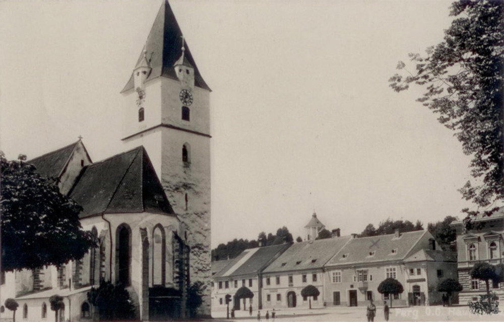 Ansichtskarte Perg O.Ö, Hauptplatz, ca.1927