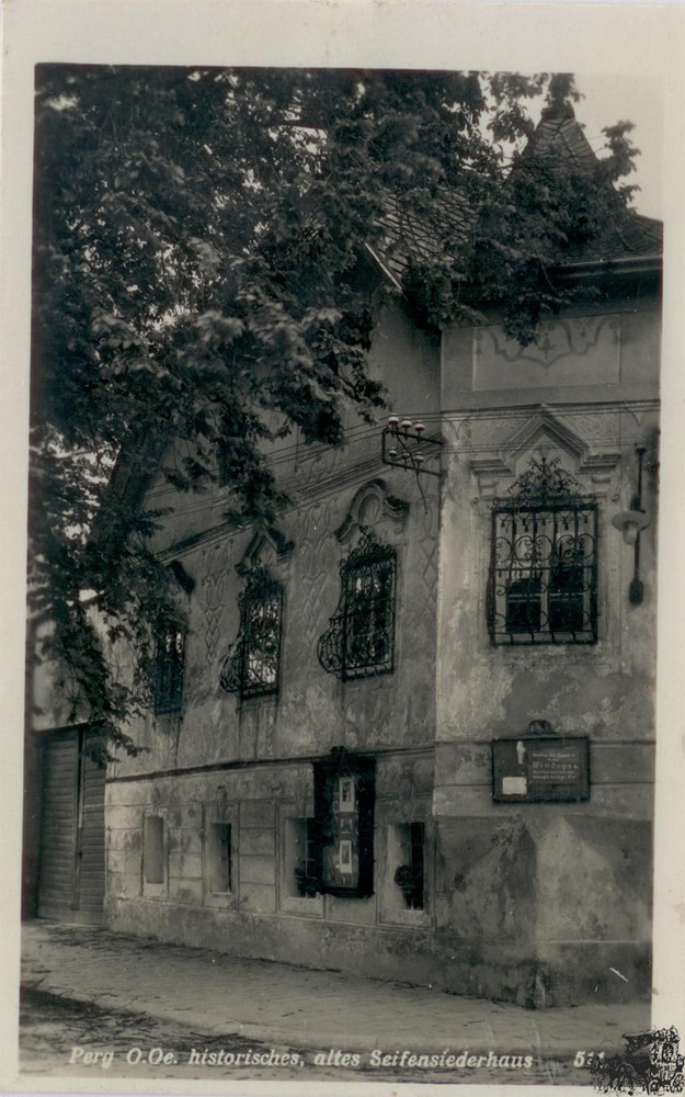 Ansichtskarte Perg, Seifensiederhaus, gelaufen 1932