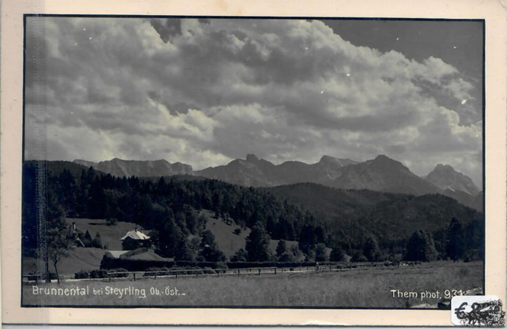 Ansichtskarte Brunnental bei Steyrling, gelaufen 1942