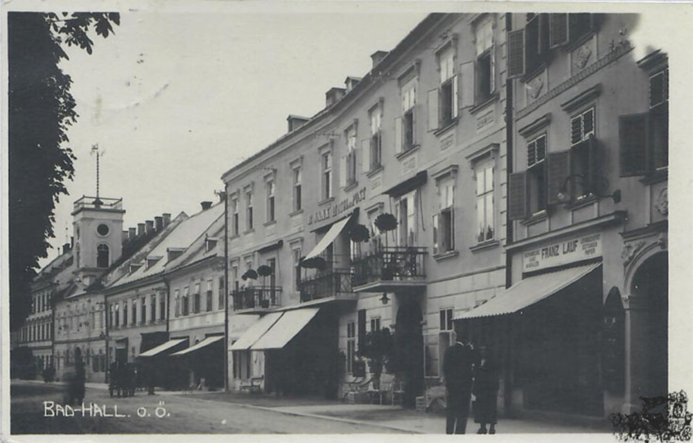 Ansichtskarte Bad Hall, Straßenansicht, gelaufen 1925