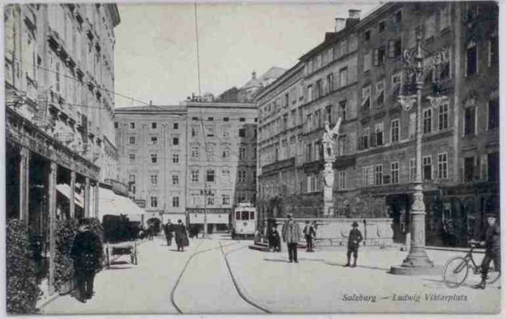 Salzburg, Ludwig-Viktor-Platz, Straßenbahn (1912) Salzburg, Ludwig-Viktor-Platz, Straßenbahn (1912)