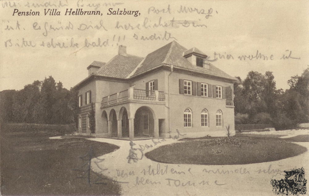 Postkarte: Salzburg - Pension Villa Hellbrunn Postkarte: Salzburg - Pension Villa Hellbrunn