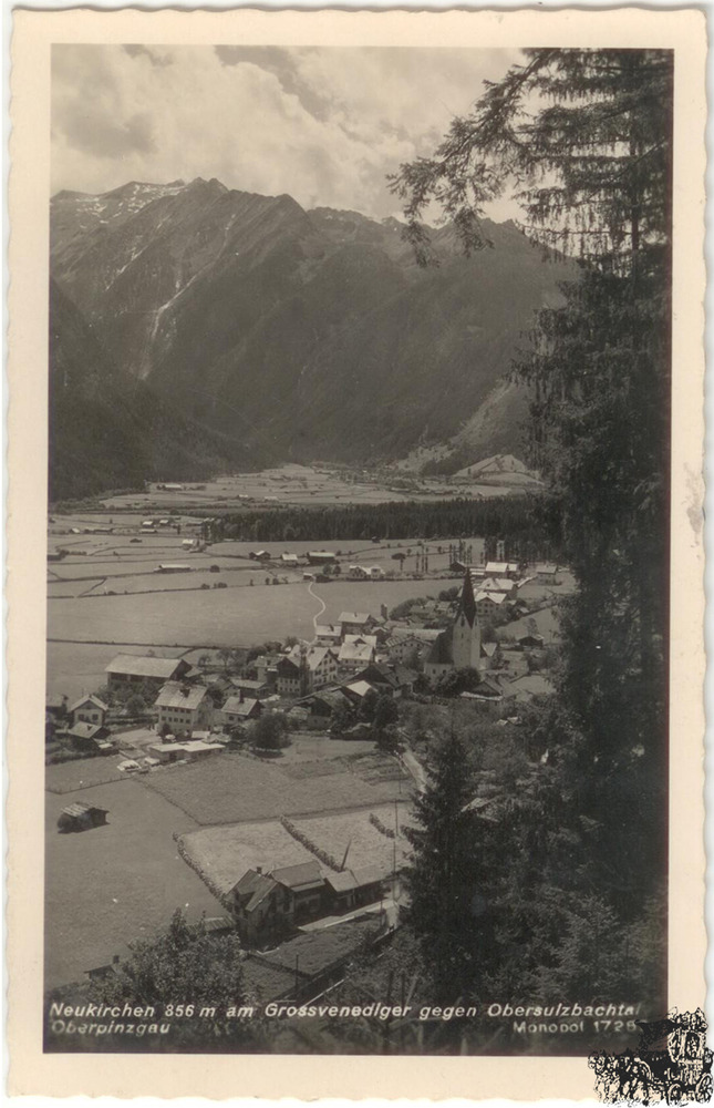 Postkarte: Neukirchen am Grossvenediger gegen Obersulzbachta Postkarte: Neukirchen am Grossvenediger gegen Obersulzbachta