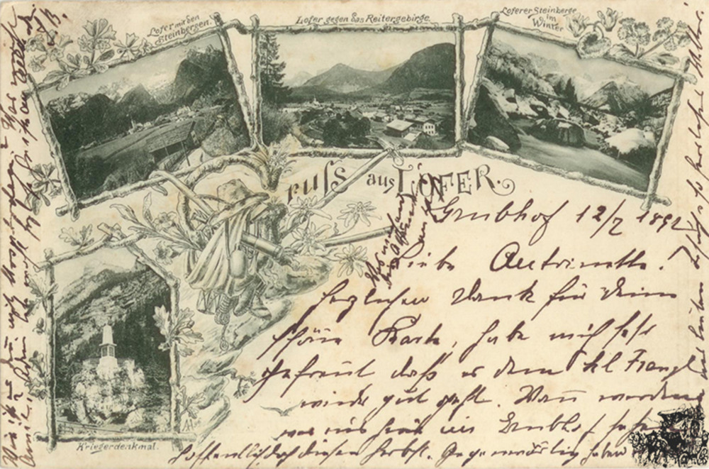 Postkarte: Gruss aus Lofer Postkarte: Gruss aus Lofer