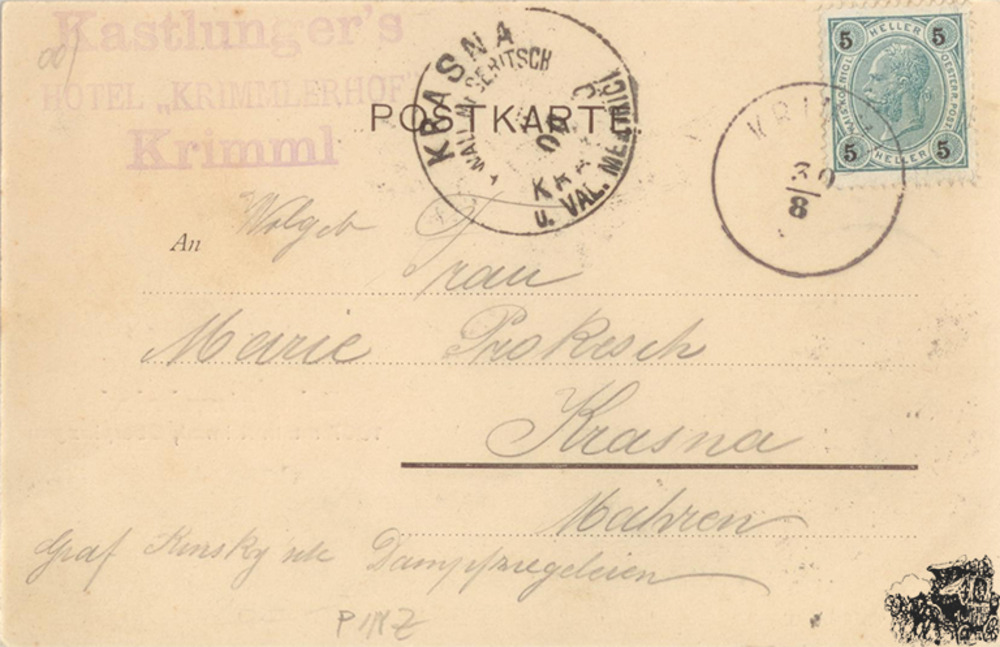 Postkarte: Hotel Krimmlerhof