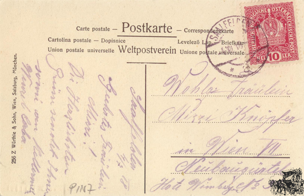 Postkarte: Zell a. S. geg. Schmittenhöhe Postkarte: Zell a. S. geg. Schmittenhöhe