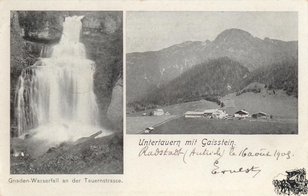 Postkarte: Untertauern mit Gaisstein Postkarte: Untertauern mit Gaisstein