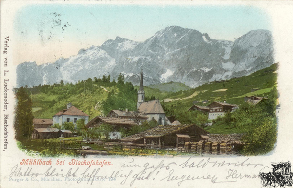 Postkarte: Mühlbach bei Bischofshofen