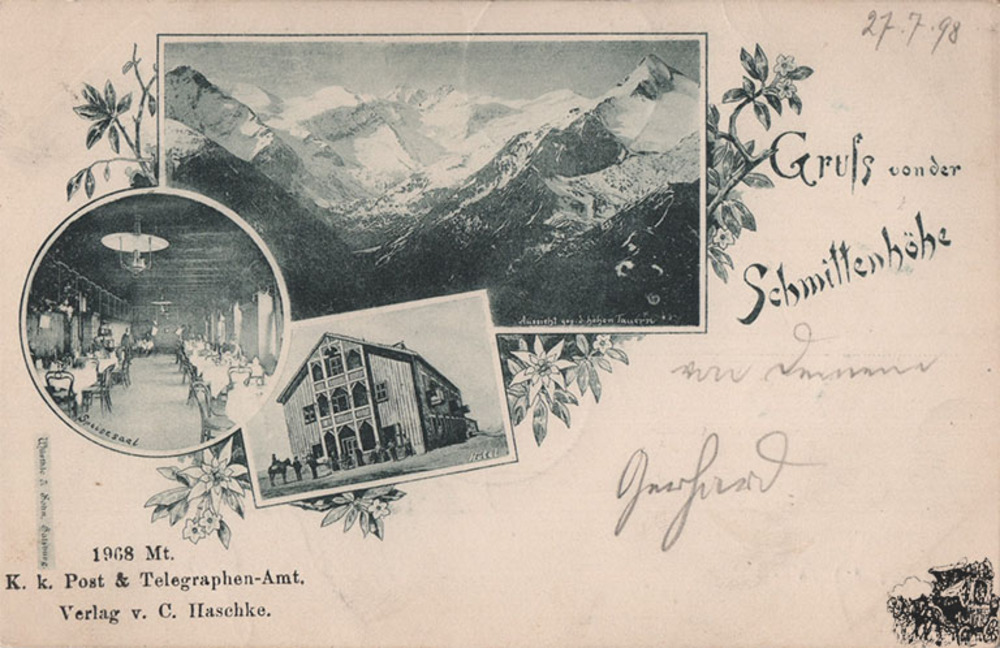 Postkarte: Gruss von der Schmittenhöhe Postkarte: Gruss von der Schmittenhöhe