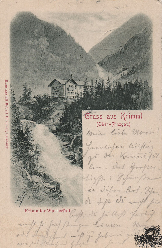 Postkarte: Gruss aus Krimml Postkarte: Gruss aus Krimml