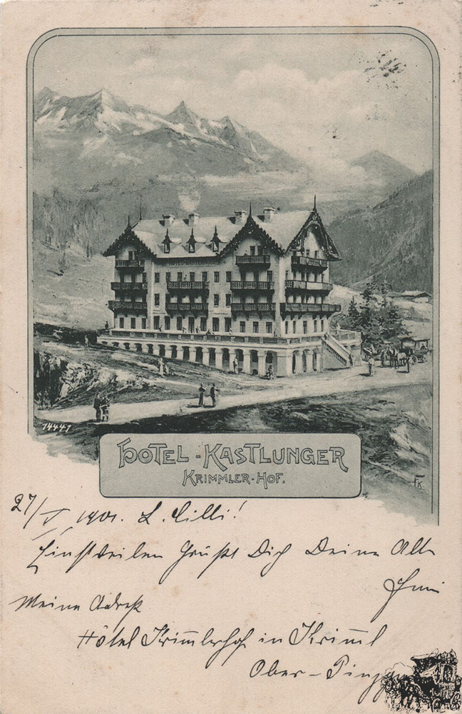 Postkarte: Hotel Kastlunger Postkarte: Hotel Kastlunger