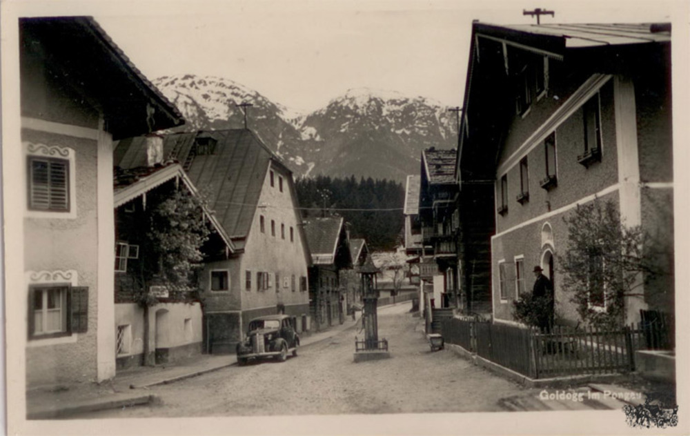 Ansichtskarte Goldegg im Pongau, Straßenansicht ca.1940