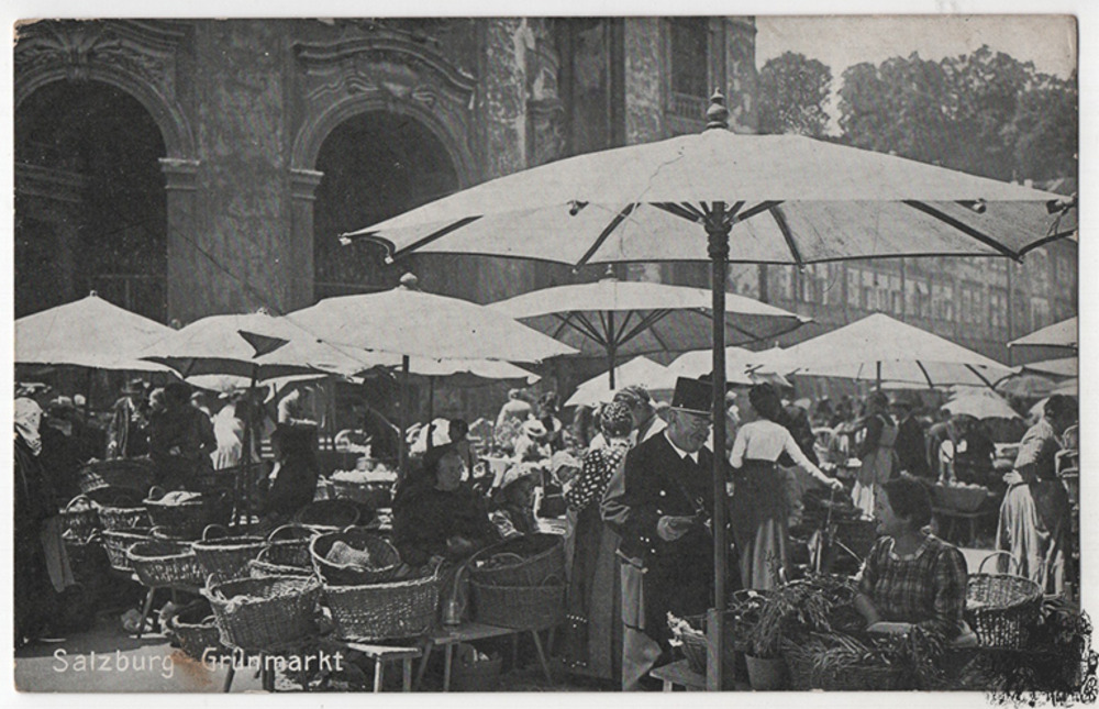 Ansichtskarte - Salzburg Grünmarkt Ansichtskarte - Salzburg Grünmarkt