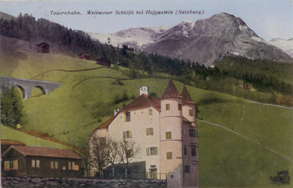 Ansichtskarte Hofgastein (Tauernbahn) Weitmoser Schlößl 1925