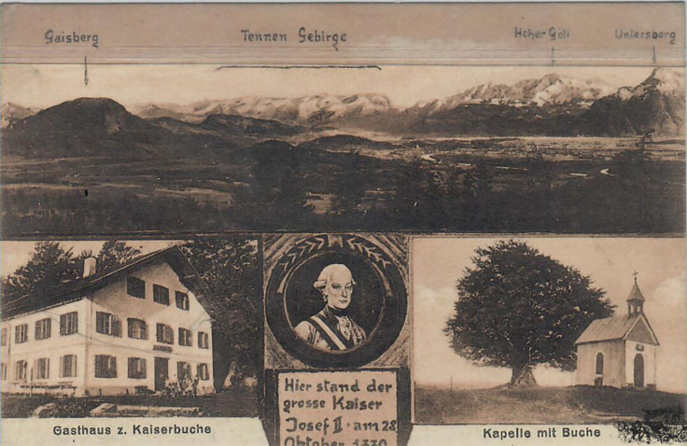 Ansichtskarte Obertrum/Flachgau, Gasthaus Kaiserbuche, gelaufen ca.1920