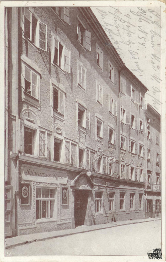 Postkarte: Salzburg - Gasthaus zum Schwarzen Rößl Postkarte: Salzburg - Gasthaus zum Schwarzen Rößl
