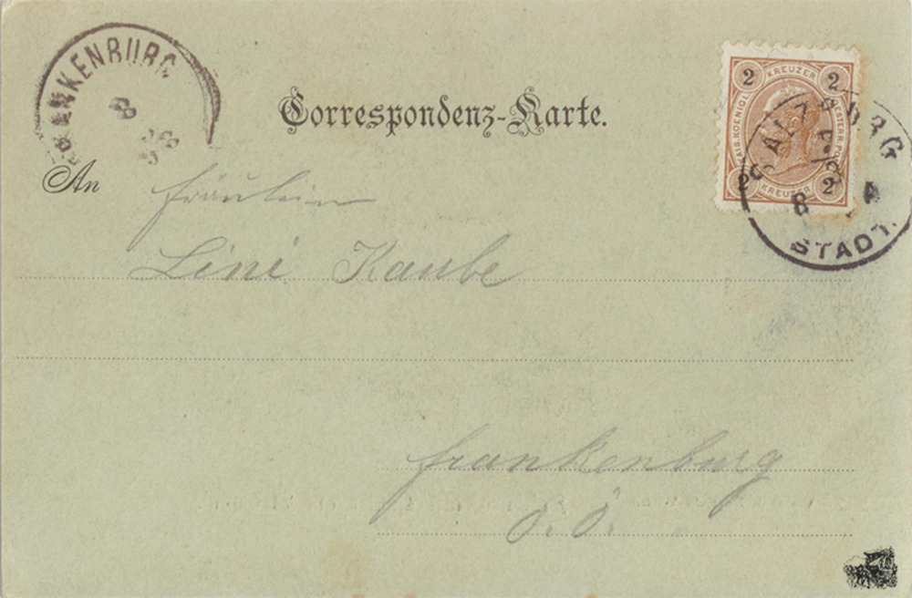 Postkarte: Salzburg - alte Häuser am Steinquai Postkarte: Salzburg - alte Häuser am Steinquai