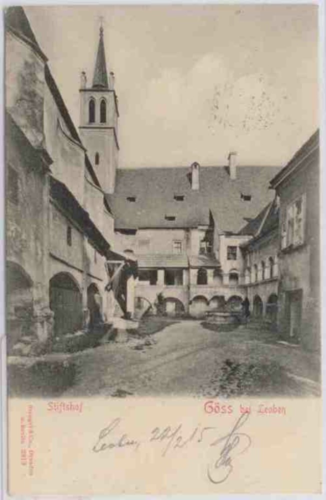 Göss bei Leoben, Stiftshof ca.1900 Göss bei Leoben, Stiftshof ca.1900