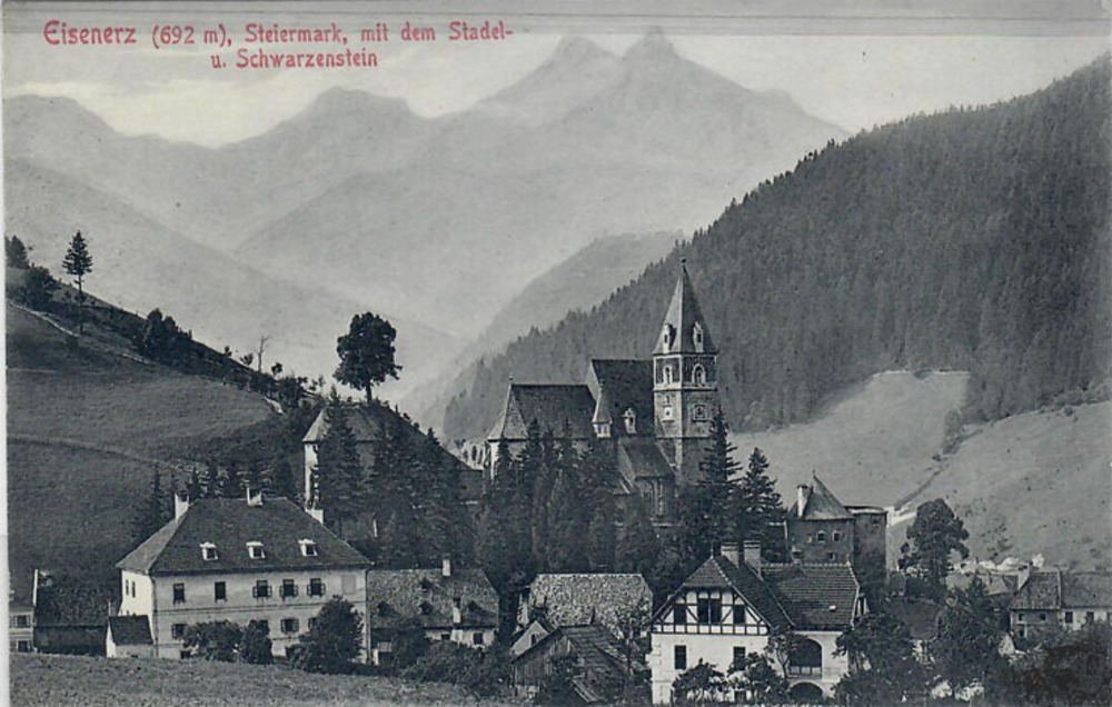 Ansichtskarte Eisenerz (Steiermark) bei Leoben, gelaufen 1915