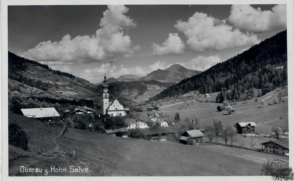 Ansichtskarte Wildschönau-Oberau in Tirol, gelaufen 1935 Ansichtskarte Wildschönau-Oberau in Tirol, gelaufen 1935