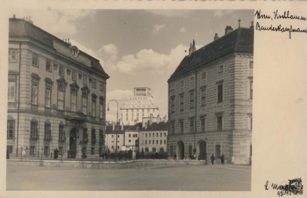 Ansichtskarte Wien Hochhaus mit Bundeskanzleramt ca.1930