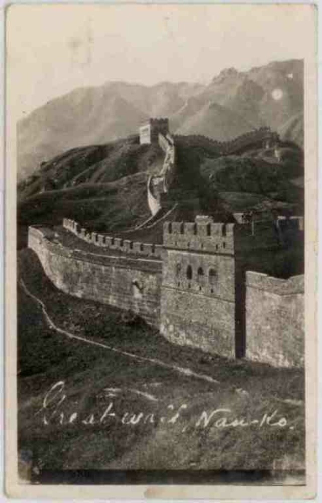 Ansichtskarte Chinesische Mauer, chin-wang-tao, gelaufen 1930
