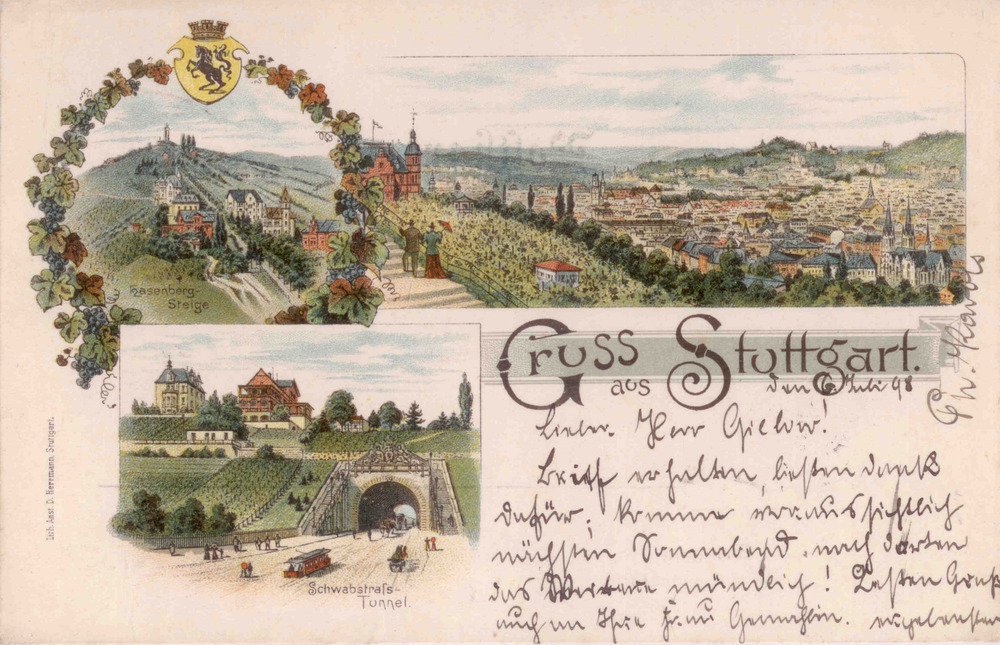 Ansichtskarte Farblitho Stuttgart 1898