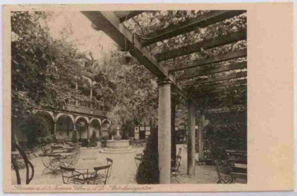 Ansichtskarte Ulm an der Donau “Ulmer Hofbräuhaus“, Brauerei 3 Kronen 1934