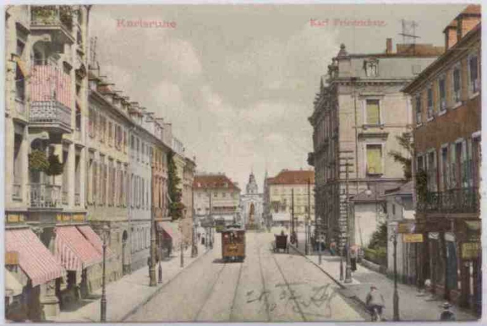 Karlsruhe, Karl-Friedrich-Strasse 1907 Karlsruhe, Karl-Friedrich-Strasse 1907