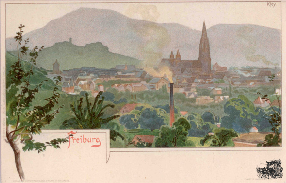 Ansichtskarte Farblitho Freiburg im Breisgau ca.1900 Ansichtskarte Farblitho Freiburg im Breisgau ca.1900