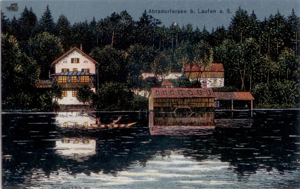 Ansichtskarte Abtsdorfersee bei Laufen an der Salzach 1911