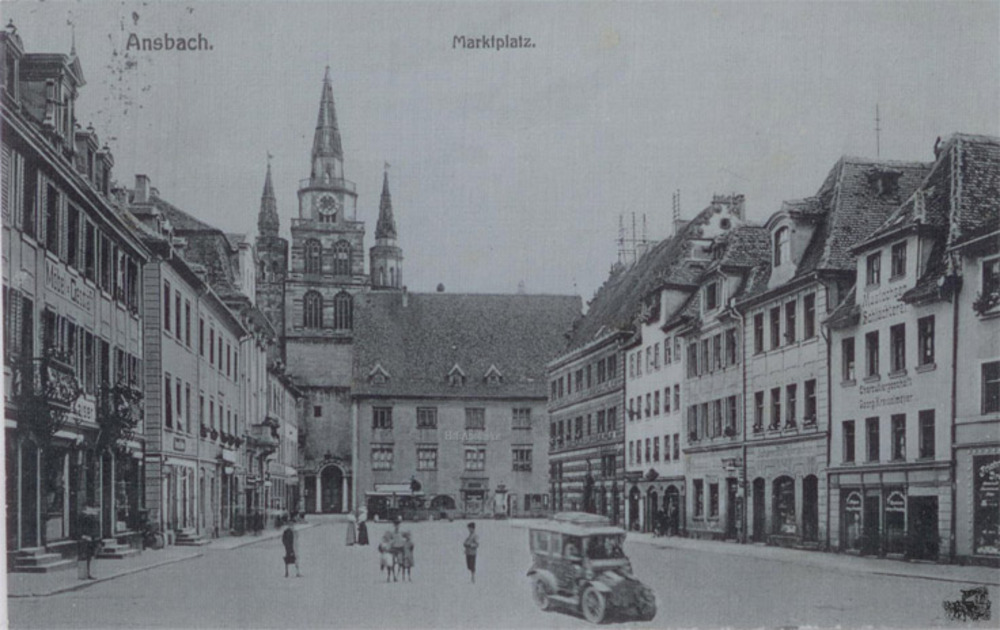 Ansichtskarte Ansbach Marktplatz 1911